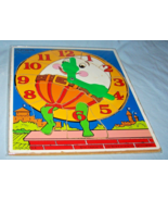 1981 Wooden Playskool Puzzle-Berne &amp; Universal-Time Teacher-178-16 - $192.93 MXN