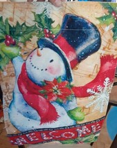 Welcome snowman Garden Flag,  Seasonal Decorations Outside  12x18 new in... - £7.82 GBP