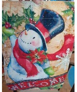 Welcome snowman Garden Flag,  Seasonal Decorations Outside  12x18 new in... - $188.16 MXN