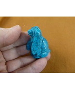(Y-DOG-CS-551) Blue Howlite COCKER SPANIEL dog gemstone gem carving show... - £11.16 GBP