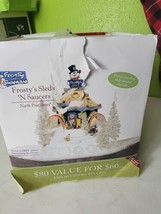 Dept 56 North Pole Frosty&#39;s Sleds &#39;N Saucers Frosty the Snowman 56449 Retired - $143.08