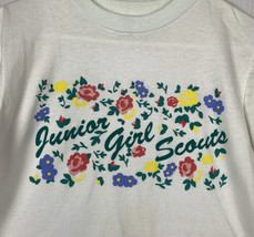 Vintage Girl Scouts T Shirt Promo Tee Logo Crew Men’s Small USA 80s 90s ... - £19.92 GBP