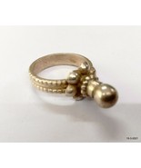 vintage antique tribal old silver ring lingam ring handmade india - £70.43 GBP