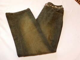 Apostrophe Women&#39;s Ladies Denim pants Jeans Size 12 Embroidered Waist GUC - £16.28 GBP