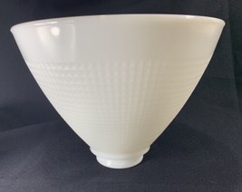 CORNING 820120 Milk Glass 8&quot; Lamp Torchiere Reflector Waffle Shade 2.25&quot;... - £16.77 GBP