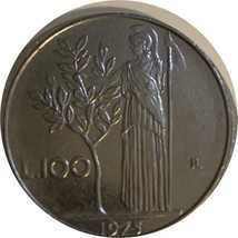 1975 italy 100 lira  VF + nice coin - £1.12 GBP
