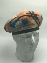 Unisex Kangol Orange | Black | Aqua Faux Fur Beret Hat     - $89.00