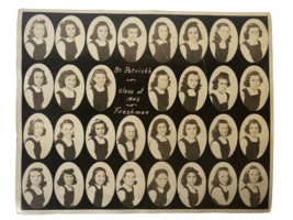 Vintage St. Patrick&#39;s Class 1942 Vintage Freshman Class Photograph Girl School - £14.38 GBP