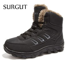  Winter Men Non-slip Working Boots Plush Keep Warm Waterproof Plus  Snow Boots M - £76.61 GBP