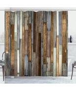 Wooden Print Shower Curtain 69x70 inches Brown - $87.11