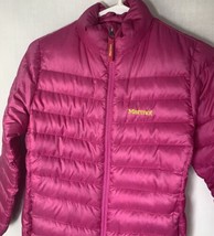 Marmot Jacket Down Puffer Coat 700 Fill Pink Lightweight Full Zip Girls Medium - £39.30 GBP