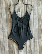 Tavik Swimwear Turbulence Grey &#39;monahan&#39; Lace Up Seamless One Piece (L) Nwt - £79.92 GBP