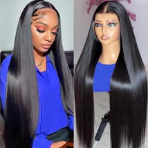 Straight Lace Front Wigs Human Hair 13X4 Hd Transparent Human Hair Wigs 10A Grad - £42.53 GBP