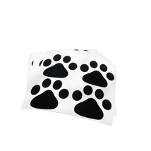 1 Set 4 Pcs Footprint PVC Sticker Paw Car Sticker Cat Dog Footprint Decals Bumpe - £36.44 GBP