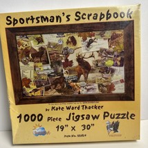 Sportsman&#39;s Scrapbook By Kate Ward Thacker - Complete - Sunsout Puzzle - $22.14