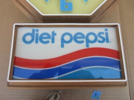 Vintage Diet Pepsi Hanging Wall Clock Sign Advertisement  P - £141.75 GBP