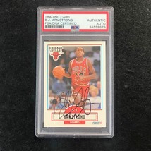 1990-91 Fleer Basketball #22 B. J. Armstrong Signed Card AUTO PSA Slabbed Bulls - £62.90 GBP