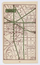 1951 Original Vintage Map Of Syracuse New York Downtown Business Center - £16.83 GBP