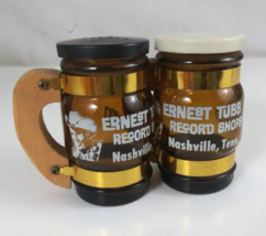 Vintage Ernest Tubb Record Shops Nashville Tenn Barrel Mug Salt &amp; Pepper... - $290.49 MXN