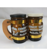 Vintage Ernest Tubb Record Shops Nashville Tenn Barrel Mug Salt &amp; Pepper... - $15.51