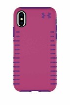 NEW Under Armour Protective Grip Case for iPhone X / XS - PINK / PURPLE Rugged - £10.24 GBP