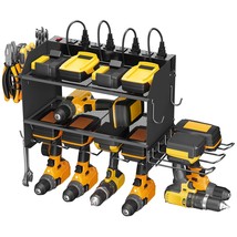 Modular Power Tool Organizer Wall Mount Charging Station, Black 6 Drills... - $76.99