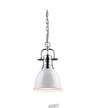 Golden Lighting Vintage Chain-Hung Duncan Collection 1-Light Chrome Mini... - £67.55 GBP