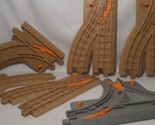 Lot of Fisher Price GeoTrax Switch Train Tracks Y-Tracks, Turnout, Tan - $29.10