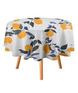 Mondxflaur Classic Lemon Tablecloth Round Kitchen Dining for Table Decor - $21.93 CAD+