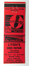 Lyons Shoe Repair - Wichita, Kansas 20 Strike Matchbook Cover Roy Showalter KS - £1.58 GBP