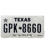 Texas License Plate- GPK-8660 -Lone Star State-Black &amp; White-Expired - $10.40