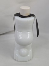 Avon Peanuts Snoopy Glass Bottle EMPTY 5.5 Inch Missing Hat - £3.35 GBP