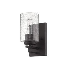 Bronze Metal and Textured Glass Wall Sconce - $158.35