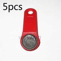TM Card DS1990A-F5 iButton tag with holder of Access control Sauna Lock 5pcs Red - £5.96 GBP