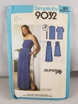 Vintgage 70&#39;s Simplicity Stretch Knit Dress Sewing Pattern 9032 Small 10-12 - £5.37 GBP