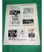 Peter Pan Set Of Display Ads Vintage Disney Advertising Cartoons Classic AG - $48.07 CAD