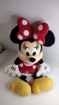 Disney Minnie Mouse 15&quot; Plush Doll Original Red White Polka Dots Dress - £7.46 GBP