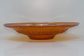 Federal Amber Marigold Carnival Depression Glass Low Shallow 11&quot; Console... - £18.09 GBP