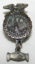 Vintage Ffa Future Farmers Of America Agricultural Eduction Pin Handshake Dangle - $14.84