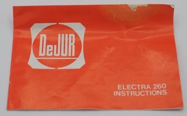 Vintage DeJur Electra 260 Flash Instruction Manual - £7.87 GBP