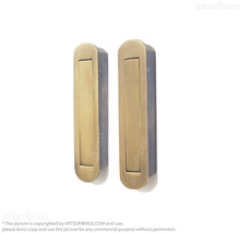 Solid Brass Retro Pocket Door Hidden Pull - Vintage Pop-out Pull - 4&quot; inches - £31.69 GBP