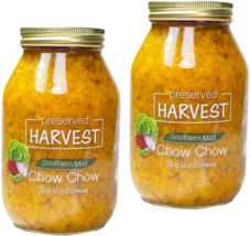 Preserved Harvest Southern Style Chow Chow, 2-Pack 32 oz Quart Jars - £29.89 GBP