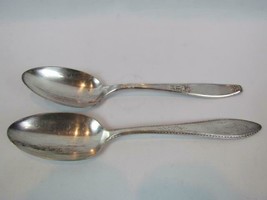 Antique Lot of 2 1847 Rogers Bros Serving Spoons Different Patterns 8.5" - $17.09