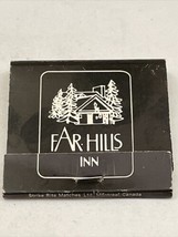 Vintage Matchbook Cover   Far Hills Inn  Val Morin Station Quebec  gmg  unstruck - £9.66 GBP