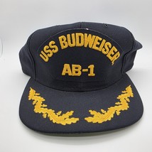 Vintage New Era Pro Design USS Budweiser Snapback Hat Medium Large - $23.41