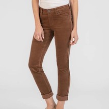 KUT FROM THE KLOTH Catherine Boyfriend Corduroy Jeans Cognac 14W Relaxed Stretch - £54.81 GBP