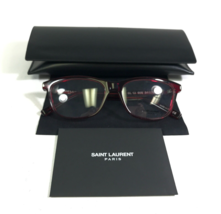 Saint Laurent SL12 008 Occhiali Montature Trasparente Rosso Quadrato Completo - £149.18 GBP