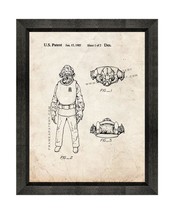 Star Wars Admiral Ackbar Patent Print Old Look with Beveled Wood Frame - $24.95+