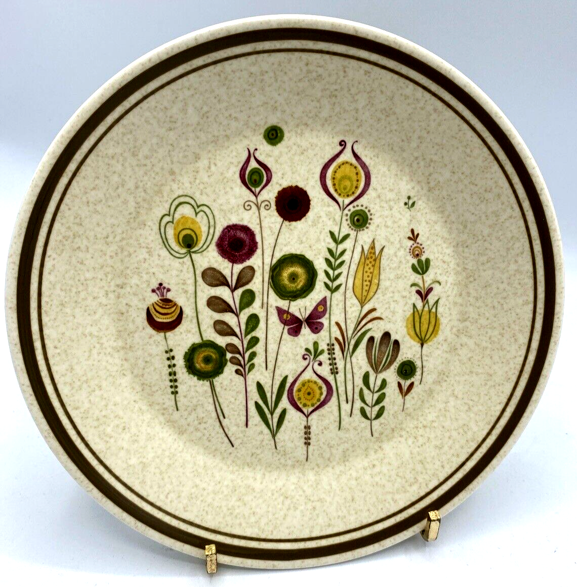 Bread &amp; Butter Plate Sprite by Lenox Temperware Tan, Flowers, Butterfly   - $6.92