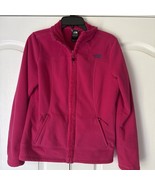 The North Face Jacket Womens Small Pink Fuzzy Fleece Full Zip Medium - $19.79